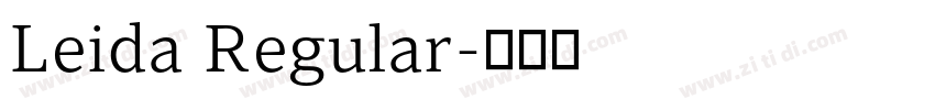 Leida Regular字体转换